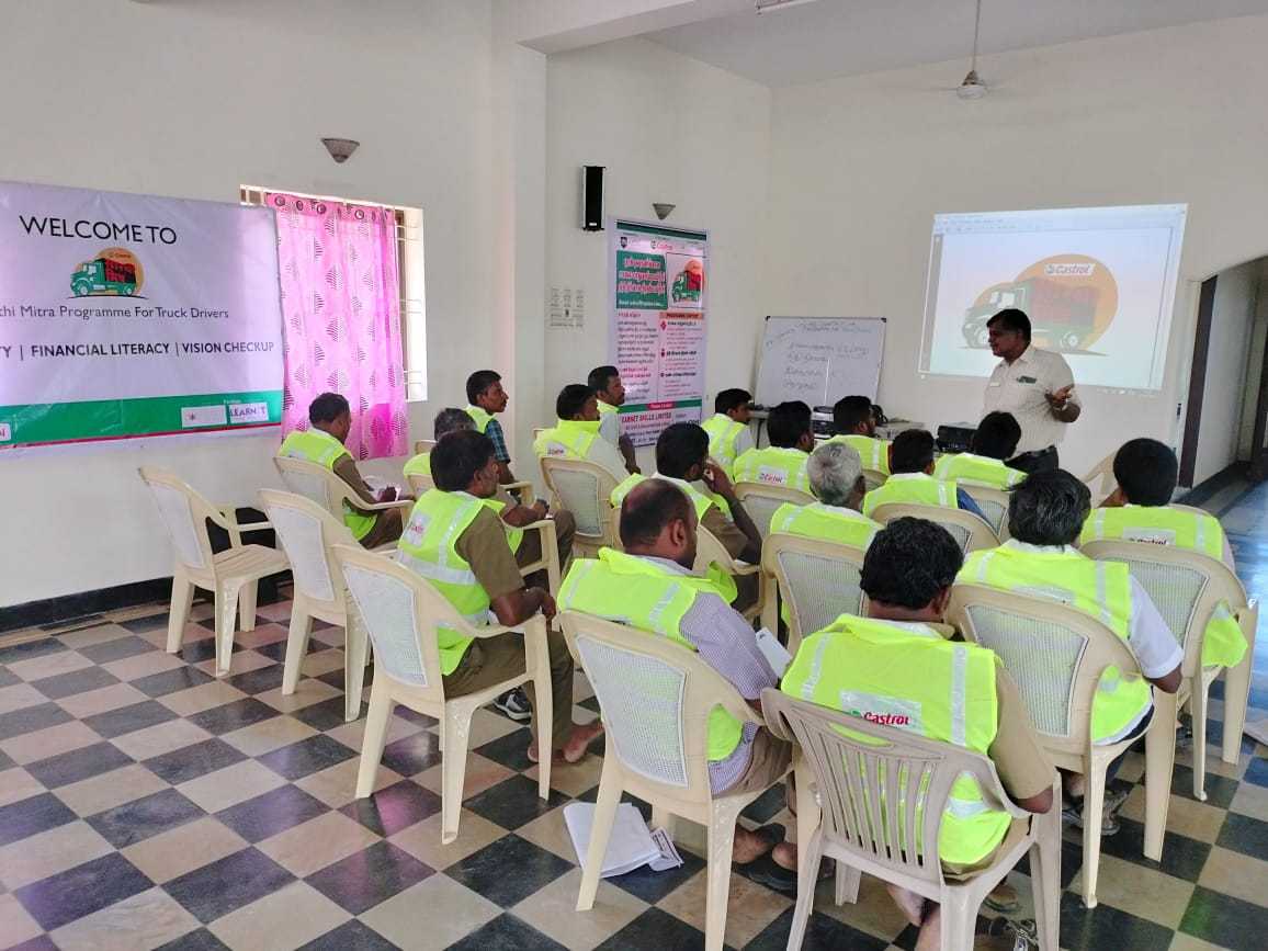 Portrait of a man participating in the Castrol Sarathi Mitra program for truck driver upskilling