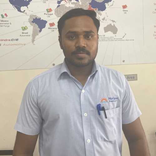 Profile picture of Dyaneshwar Shivaji, CNC Operator at Horizon Engineering, who moved from being an unemployed diploma holder to a Supervisor in the CNC Department.