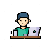 An animated image of user doing the freelancing work